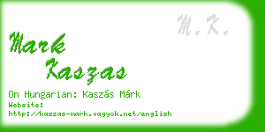 mark kaszas business card