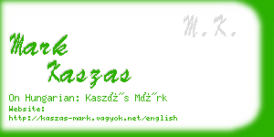 mark kaszas business card